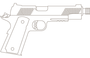 1911 G5-TR handgun drawing