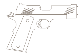 1911 C4 handgun drawing