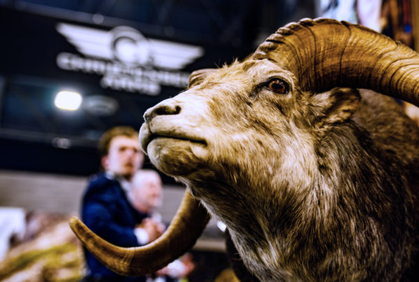 detail of the Christensen Arms booth at 2023 SHOT Show