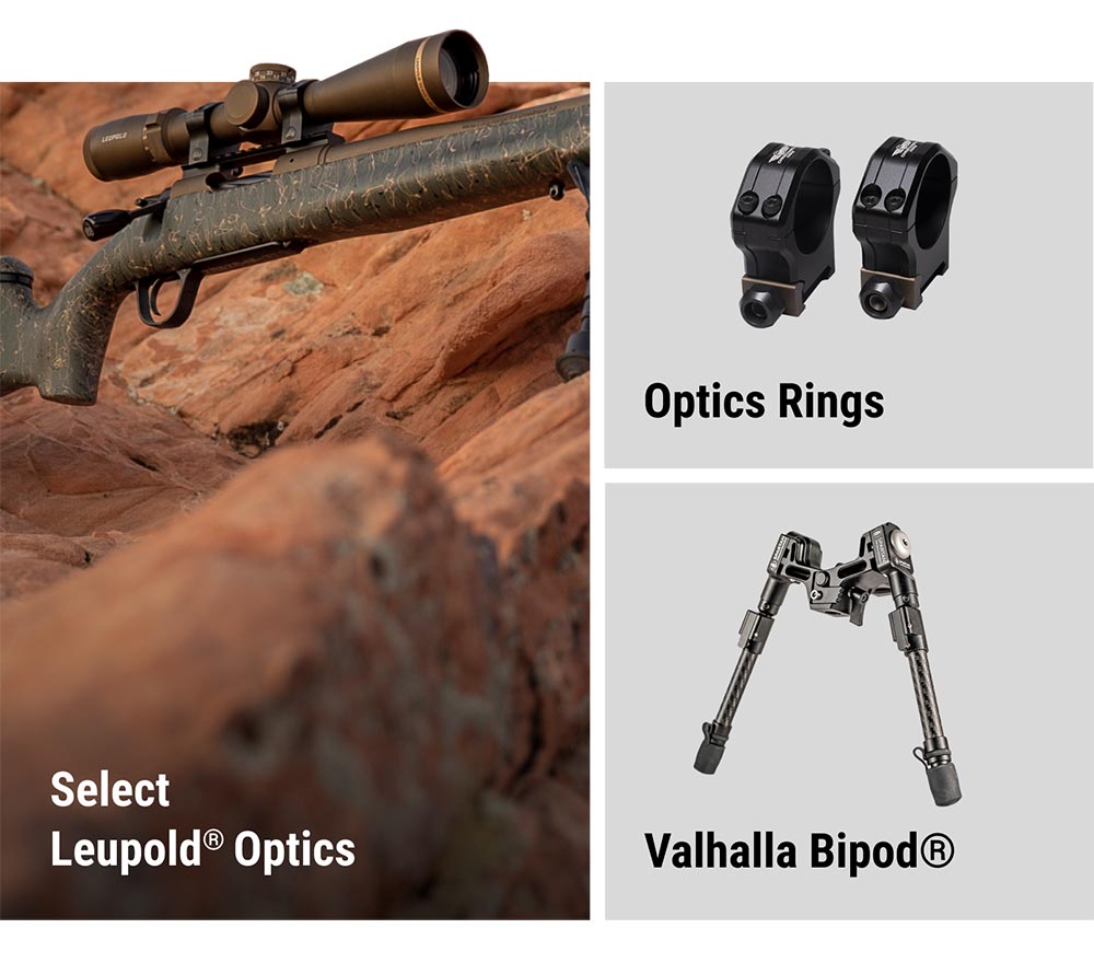 You can use your gift card for select Leupold Optics, optics rings, Spartan bipods, and more.
