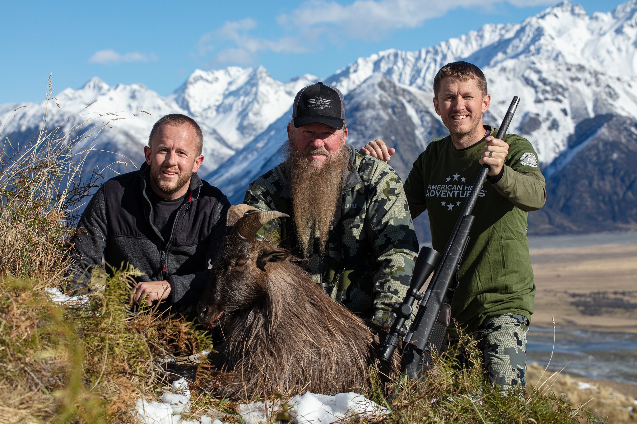 Hunters in mountain terrain with Christensen Arms gear
