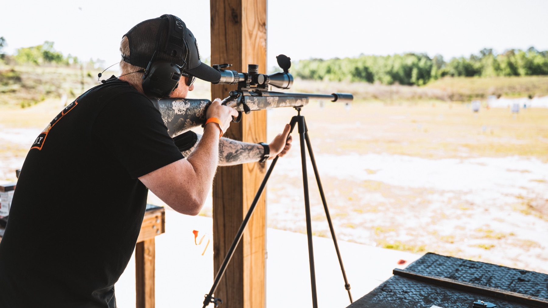 Christensen Arms carbon fiber rifle barrel in use at the range