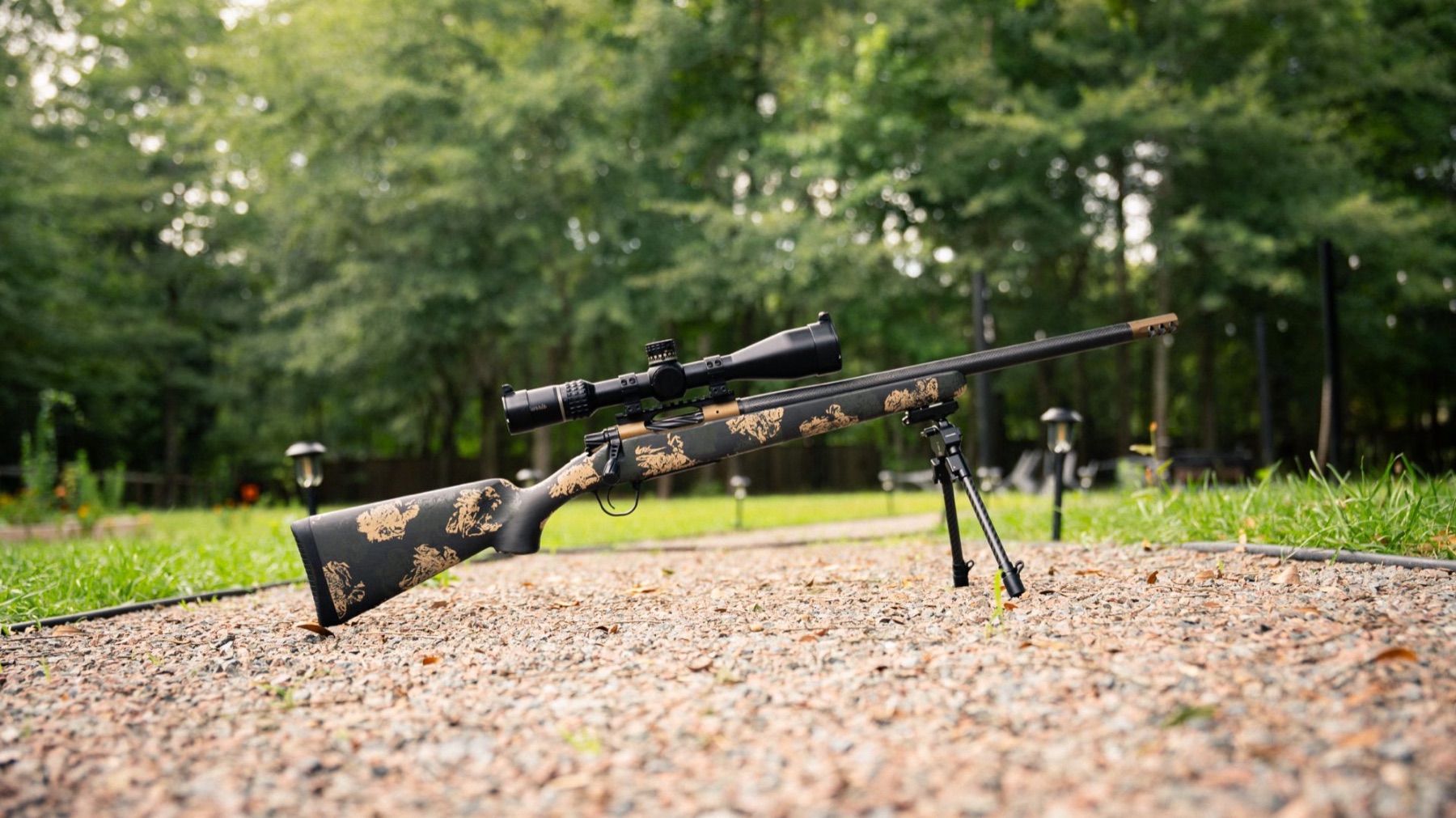 Christensen Arms Ridgeline FFT lightweight rifle resting on a bipod